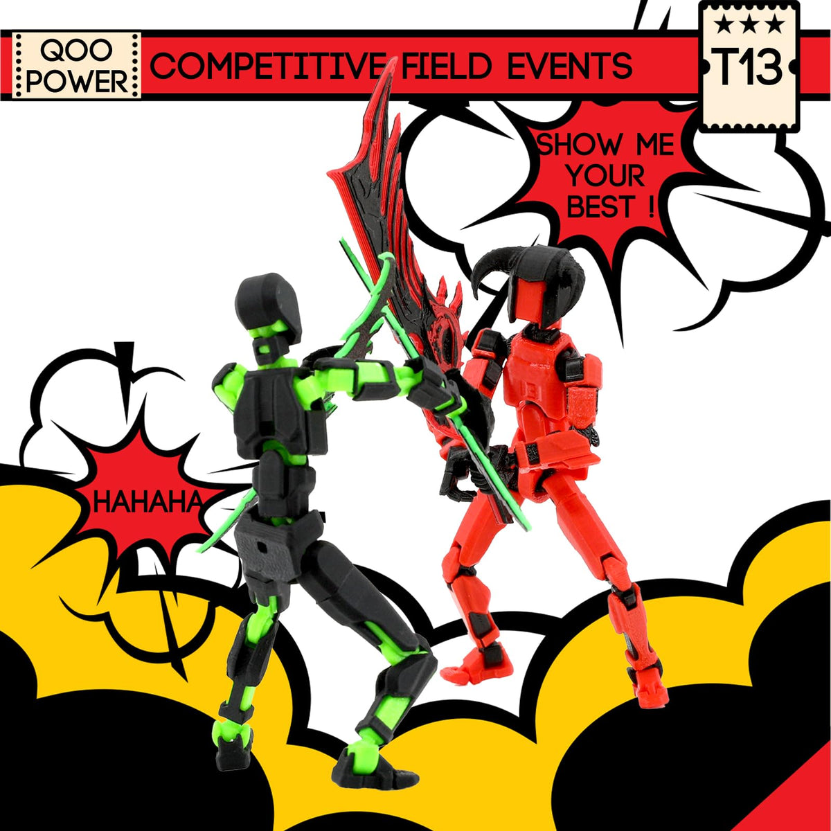 Qoopower Titan 13 Mage with staff brings magical display energy.