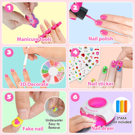 QoQlz Nails Polish Set 3d-art-decoration adds dimensional nail flair