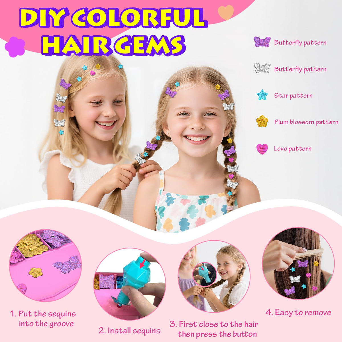 QoQlz Kids Nails Polish Set nail-stickers for sparkly designs