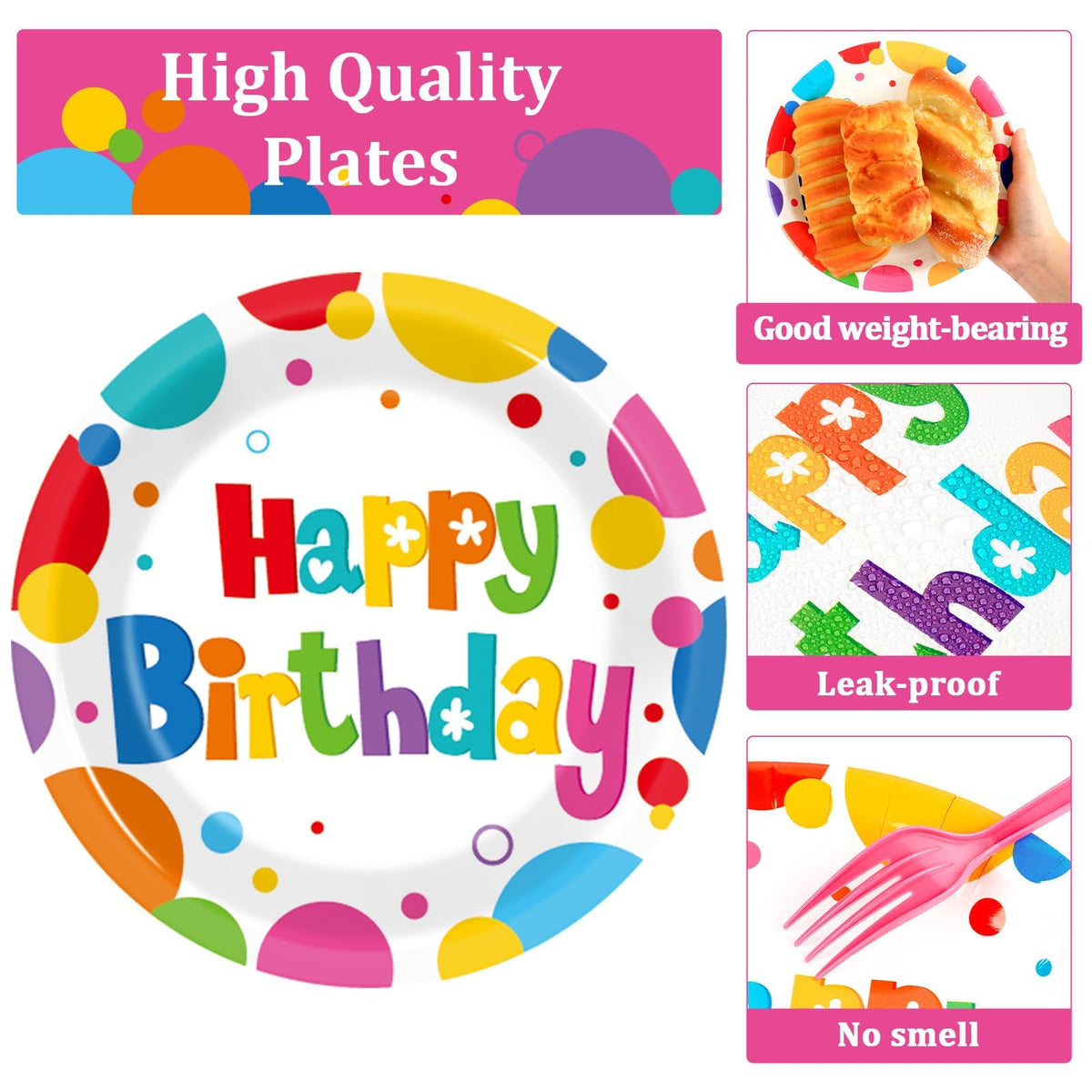 QOUBAI colorful forks provide sturdy cutlery for kids' parties.