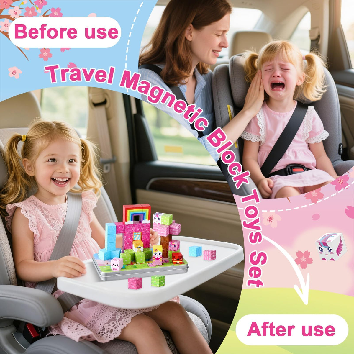 QOUBAI travel-friendly toy supports quiet concentration on car rides