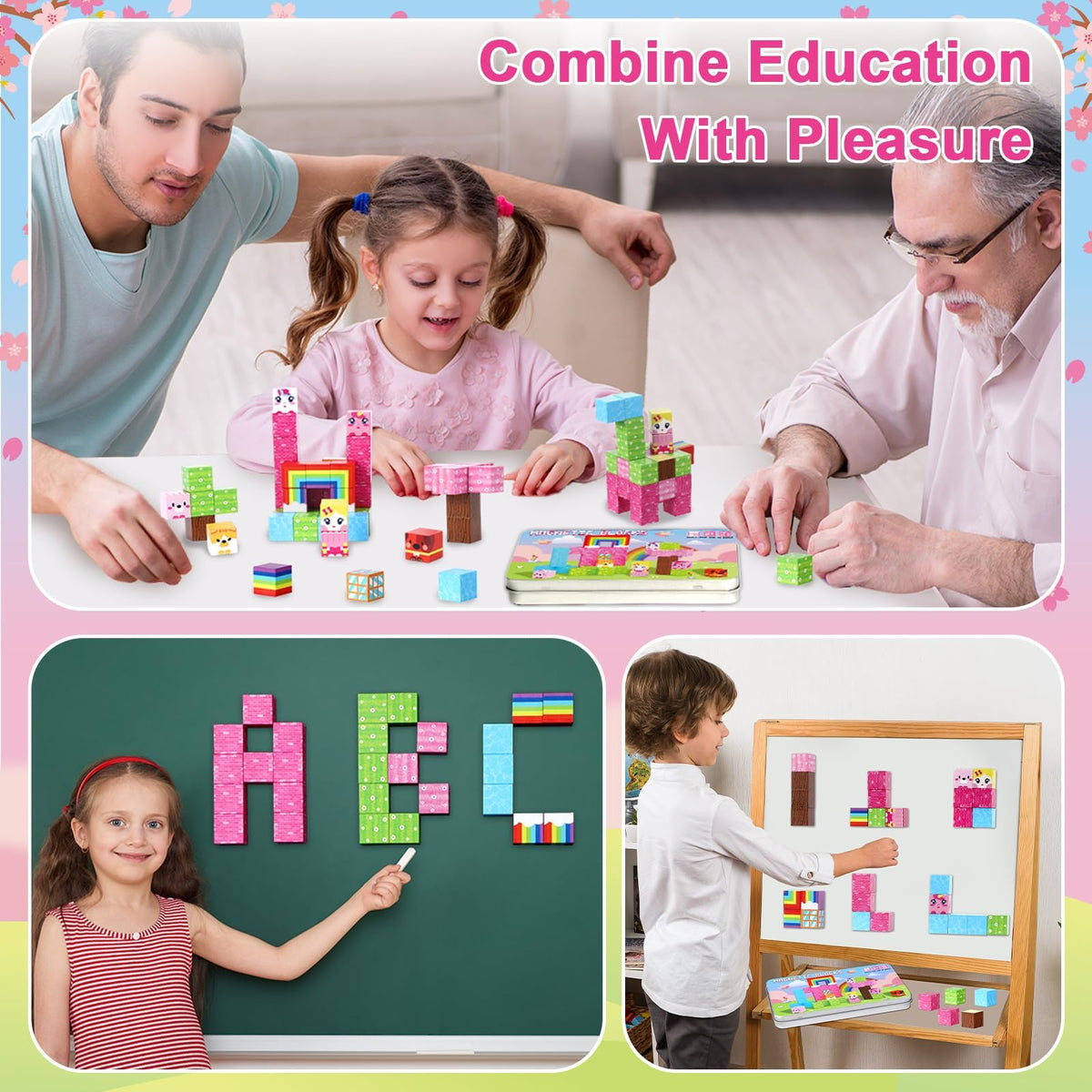 QOUBAI unicorn rainbow pieces inspire storytelling and imaginative play