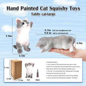 QOUXZ hand-painted cat squishy toy, soft and colorful for sensory play and focus.