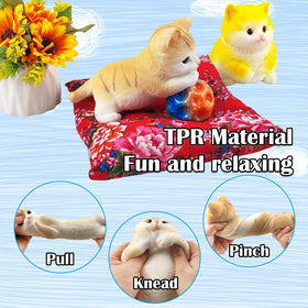 QOUXZ Desk-friendly cat squishy for focused study and relief.