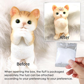 QOUXZ Hand-painted cat squishy relaxes fingers with satisfying squeezes.
