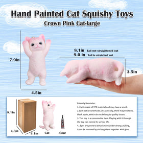 QOUXZ large ultra-soft kitty squeeze in hand for relaxation.