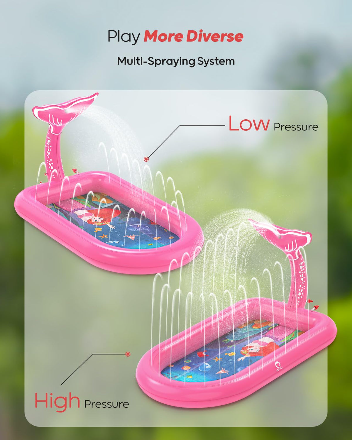 QPAU 65x40x7-inch toddler pool fits small backyards.