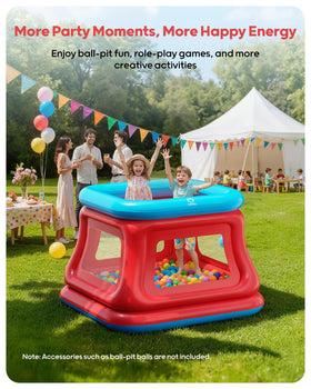 QPAU bounce house open-entry mesh for easy access and supervision