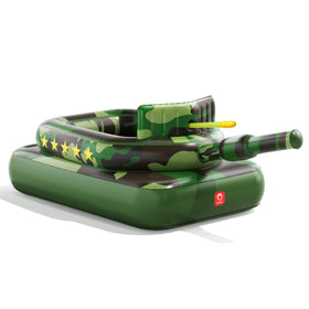 QPAU camouflage tank pool float designed for epic pool battles.