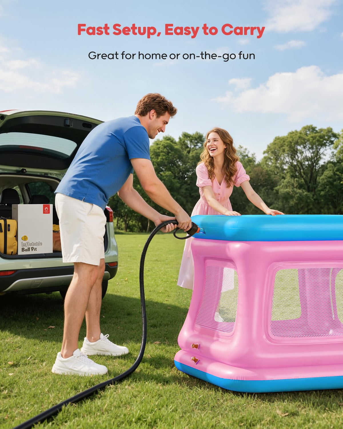 QPAU 32 soft balls included for immediate play