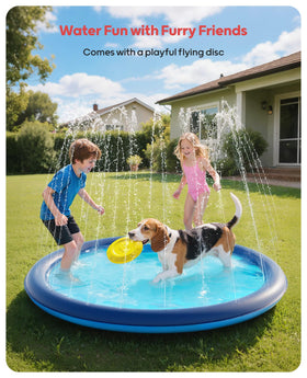 QPAU Flying Disc included with splash pad for active dogs