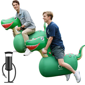 QPAU inflatable bouncy dinosaur two-pack ready for energetic indoors or outdoors play