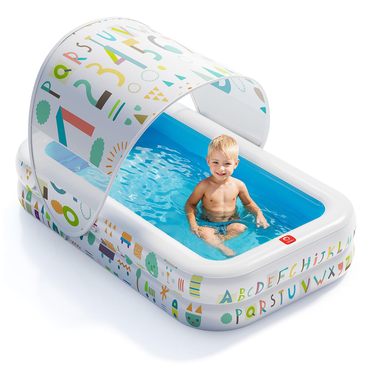 QPAU Kiddie Pool 65x39 size provides ample space for water play.
