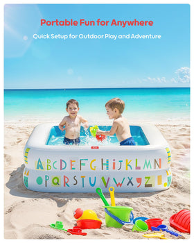 QPAU Kiddie Pool doubles as ball pit for versatile indoor or outdoor fun.