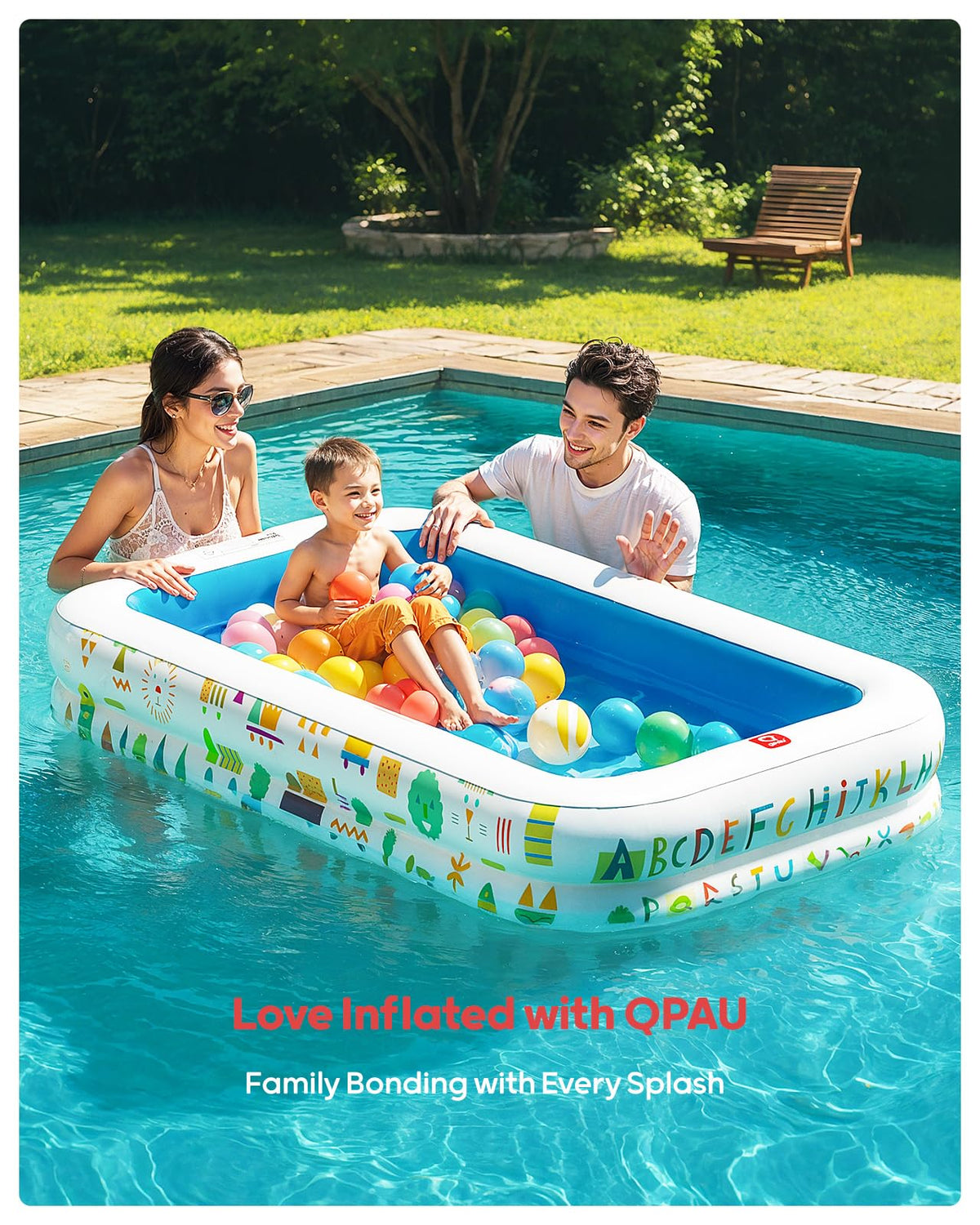 QPAU Kiddie Pool includes drain plug for easy water removal.