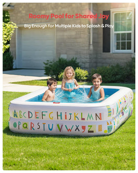 QPAU Kiddie Pool quick inflation and portable design for fast setup.