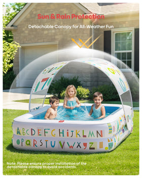QPAU Kiddie Pool easy setup makes backyard play quick.