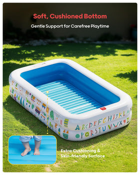 QPAU Kiddie Pool education prints teach letters and numbers during fun.