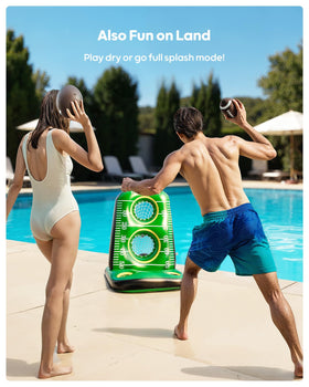 QPAU versatile target works on water, lawn, or indoors for year-round fun.