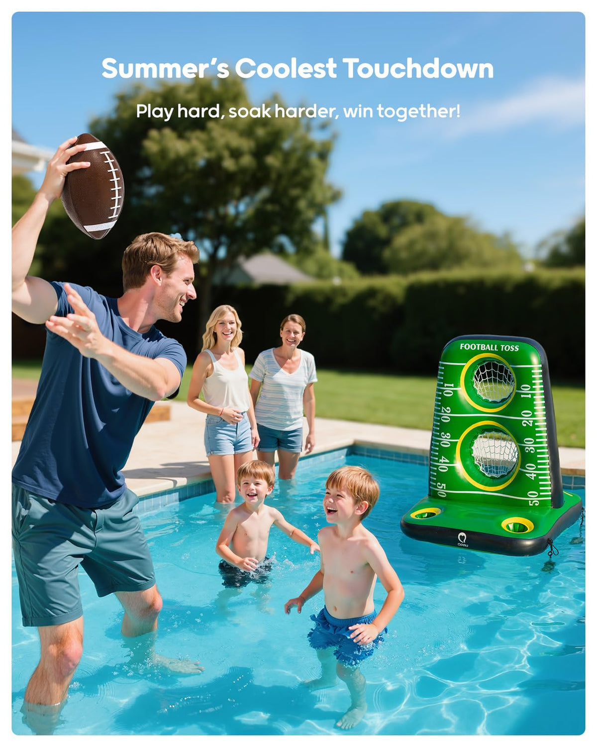 QPAU pool party memories: easy setup, stable play, and friendly competition.