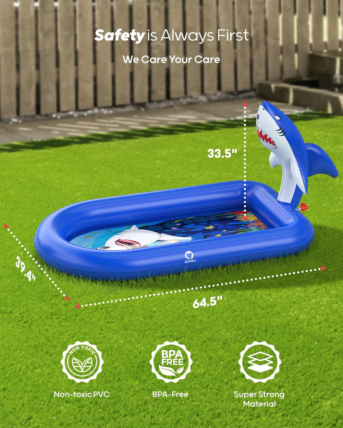 QPAU safe, child-friendly material designed for toddlers.