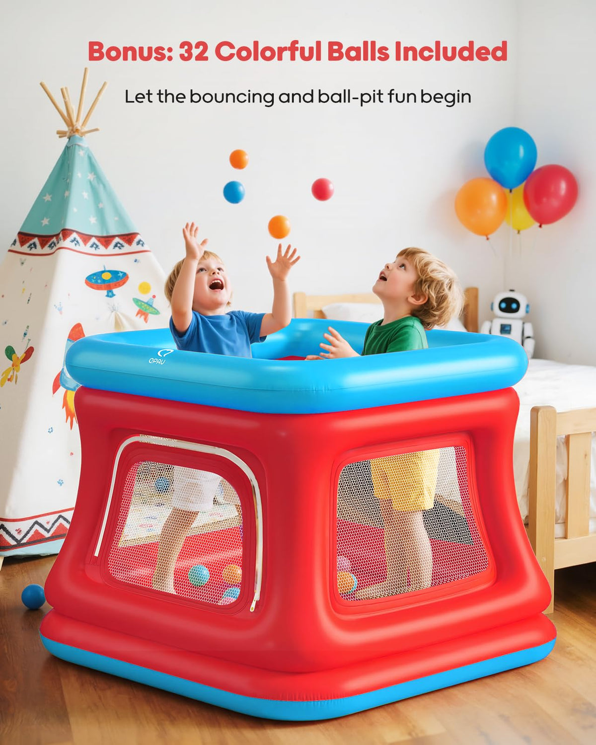 QPAU safety net closeup emphasizes secure, supervised play
