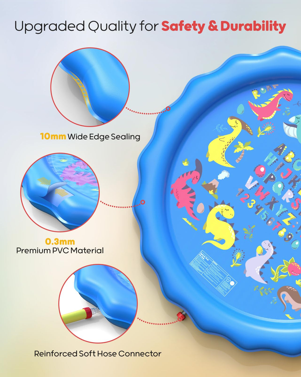 QPAU splash pad BPA-free materials prioritize toddler safe water play.