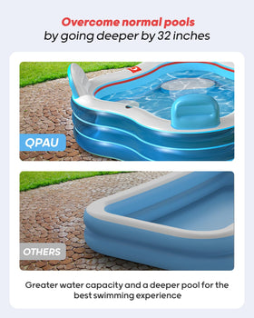 QPAU stylish blue pool design enhances any yard