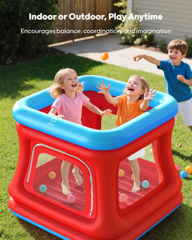 QPAU toddlers playing trampoline highlights coordination and balance development