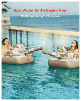 QPAU water cannon pool float powers endless splash battles.