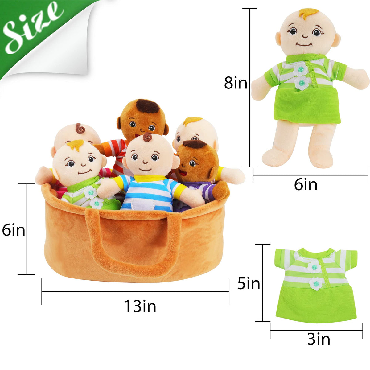 Qpewep diverse skin tones dolls for imaginative, multicultural storytelling.