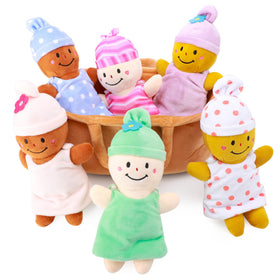 Qpewep dress-up dolls with interchangeable outfits encourage dressing practice.