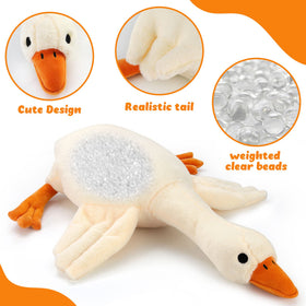 Qpewep goose weight bead filling closeup emphasizes cozy, hug-worthy support
