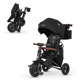 QPLAY 8in1 folding stroller showing compact travel-ready design for families