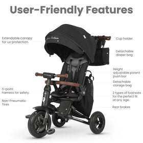 QPLAY large wheels providing stability on varied surfaces