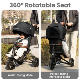 QPLAY detachable canopy with clear window for parent visibility