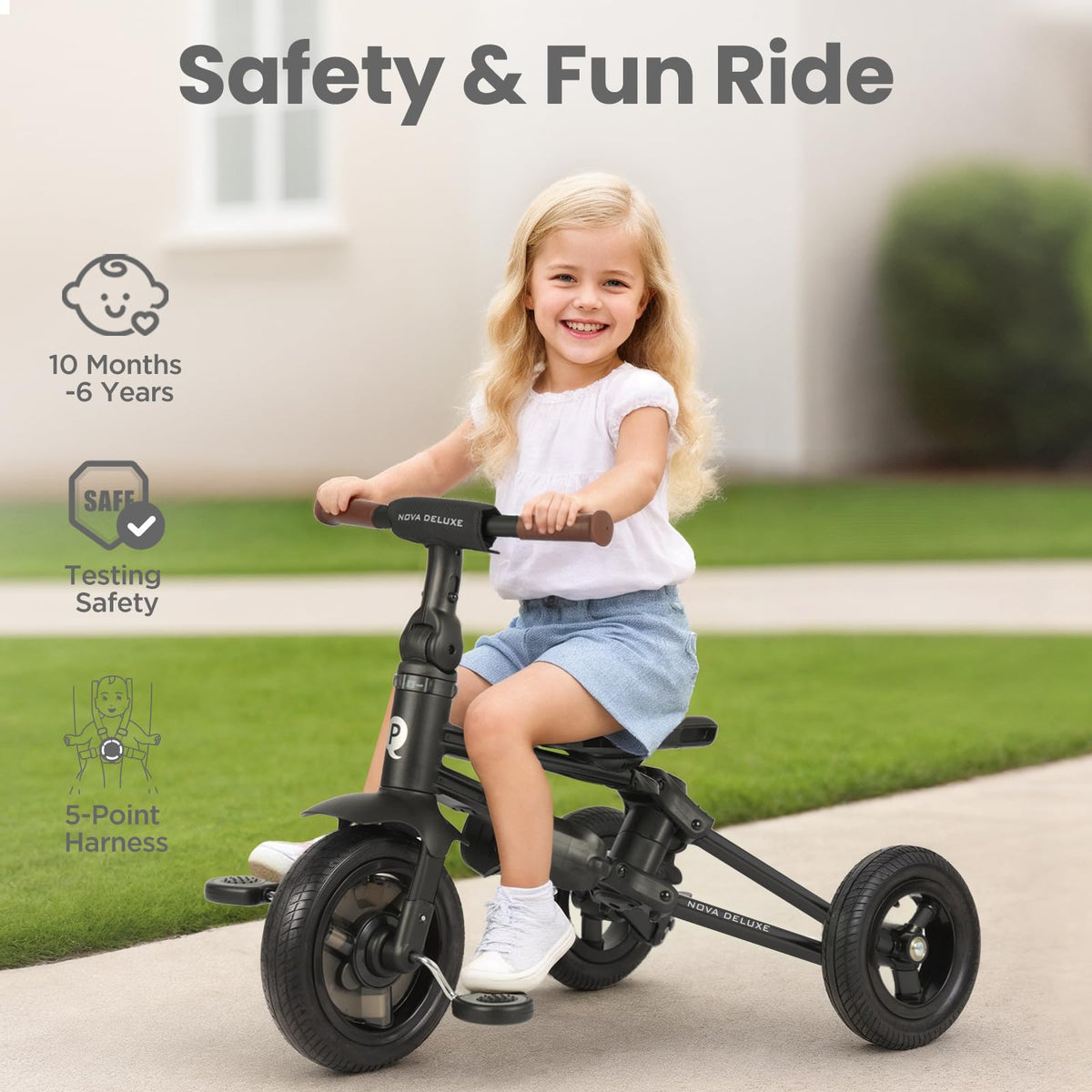 QPLAY guardrail attachment for secure early riding