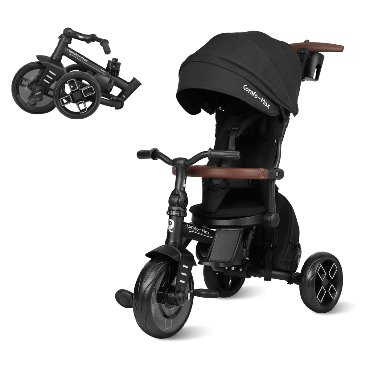 QPlay 8-in-1 stroller bike infant seat for early bonding and safe handling.