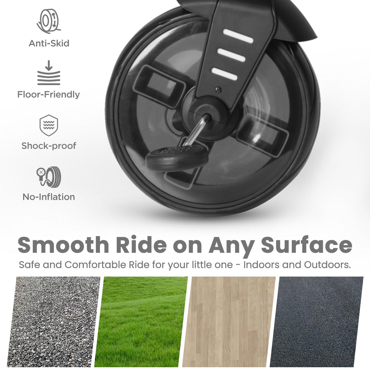 QPlay sturdy steel frame supports up to 25 kg safety and longevity.