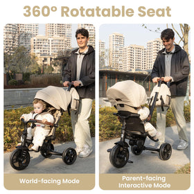 QPlay Toddler Bike Stroller 360 swivel seat for parent bonding