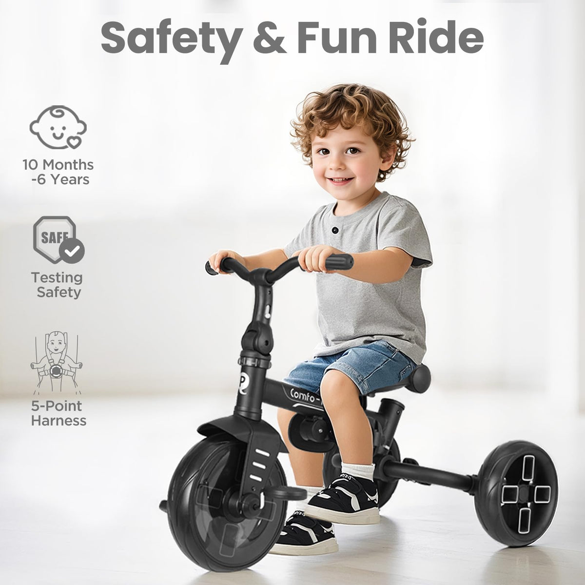 QPlay 360-degree swivel seat for face-to-face bonding with caregivers.