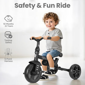 QPlay 360-degree swivel seat for face-to-face bonding with caregivers.