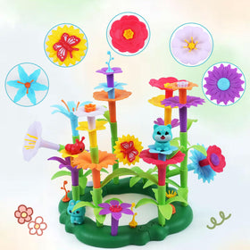 QPOU flower garden collection offers colorful pieces for imaginative construction.