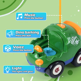 QPOU gift-ready dino car creates memorable birthdays and holidays for young dinosaur fans.