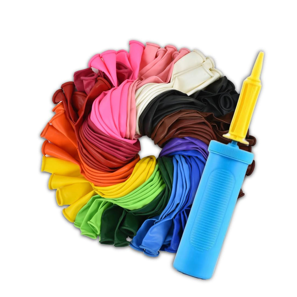 QRabbit 150-pack balloons with hand pump for quick party setup