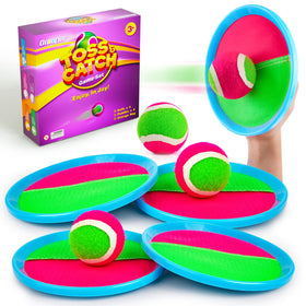 Qrooper paddles for toss and catch ready for backyard play and family fun.