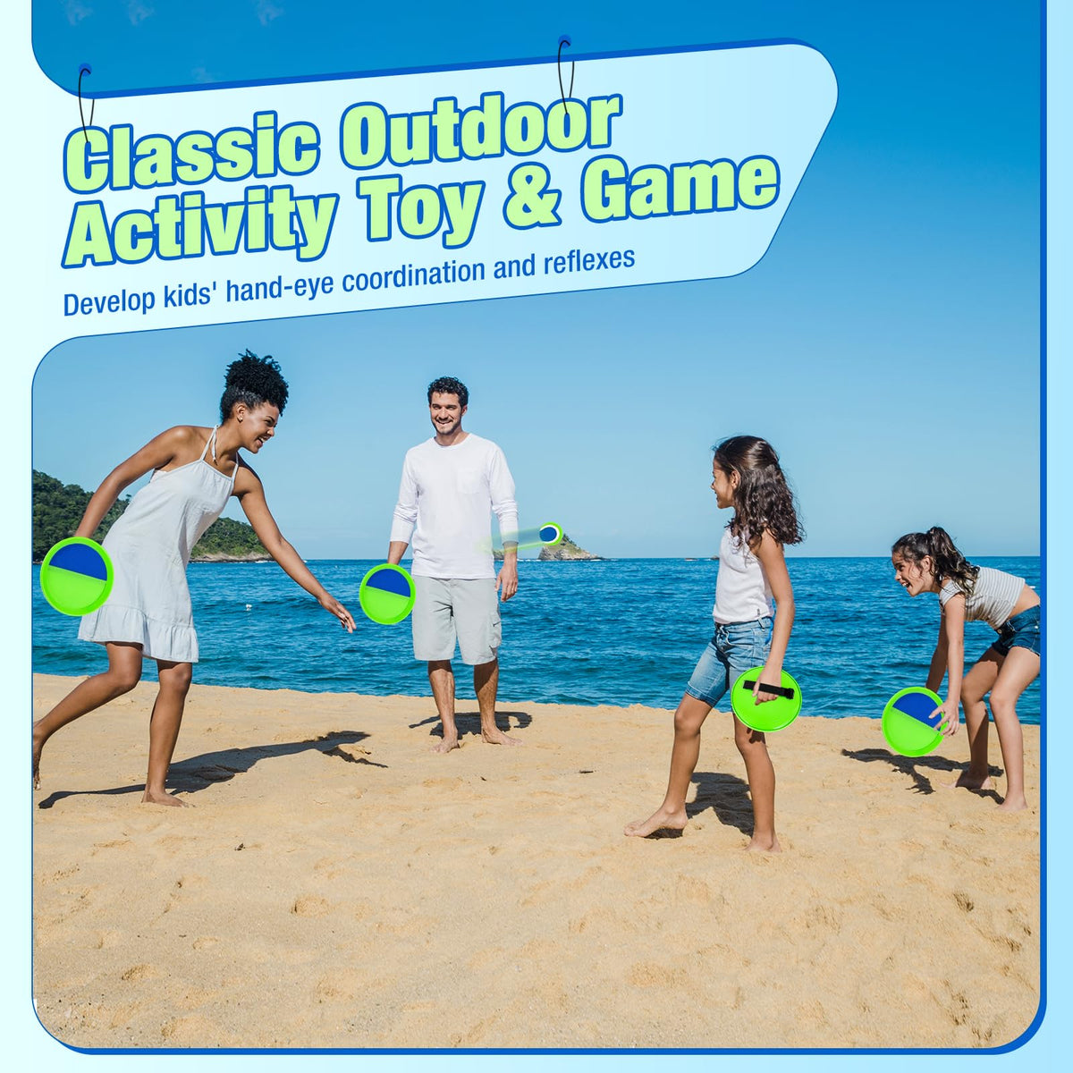 Qrooper Sticky Toss and Catch balls are soft and safe for kids learning throwing.