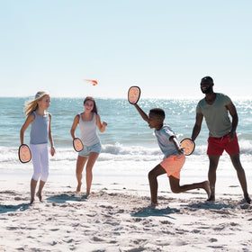 Qrooper set shown on the beach and pool for versatile water-side play.