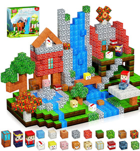 QRPQT forest-theme magnetic blocks for imaginative STEM play and forest world-building