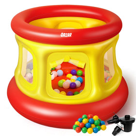 QRZAR all-in-1 bounce house ready for quick setup and active indoor or outdoor play
